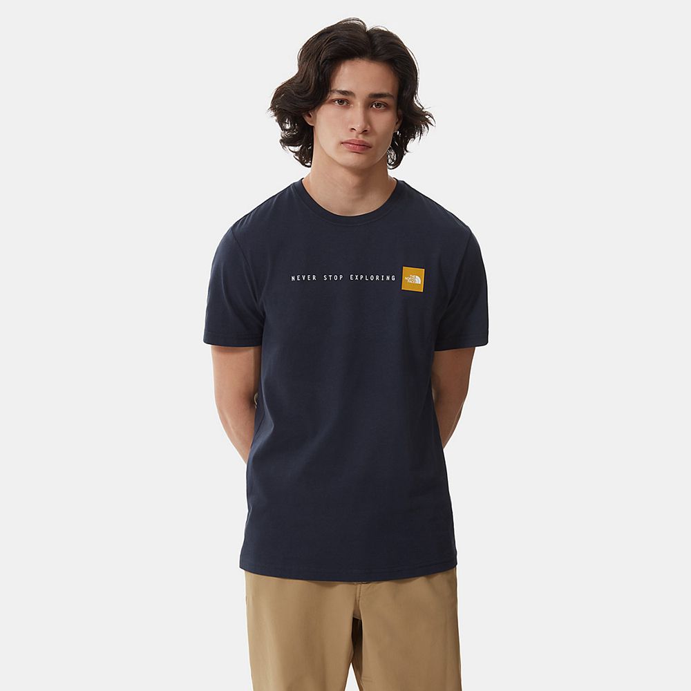 The North Face T-Shirts Mens Australia - The North Face Nse Navy (WBS-025487)